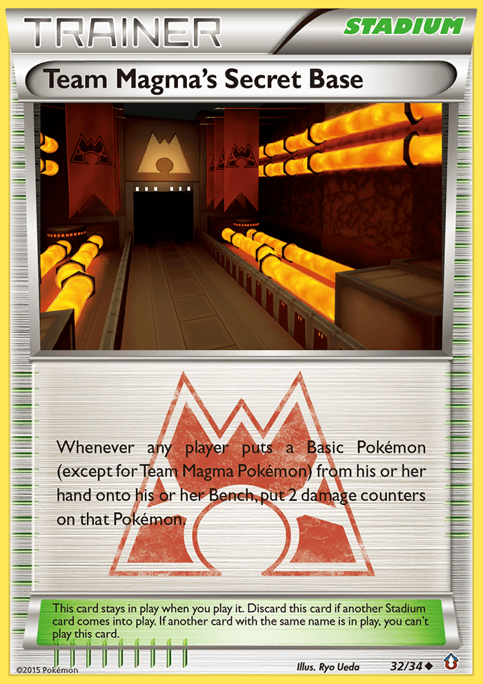 Team Magma's Secret Base Double Crisis card