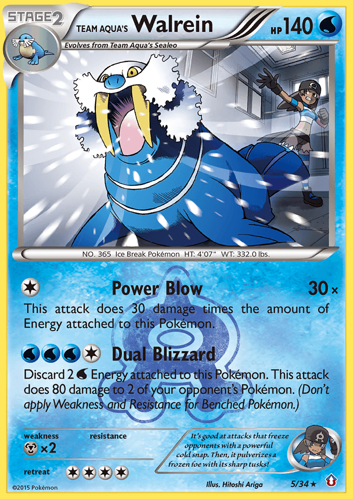 Team Aqua's Walrein Double Crisis card