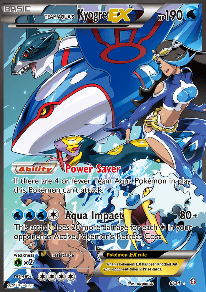 Team Aqua's Kyogre-EX Double Crisis card