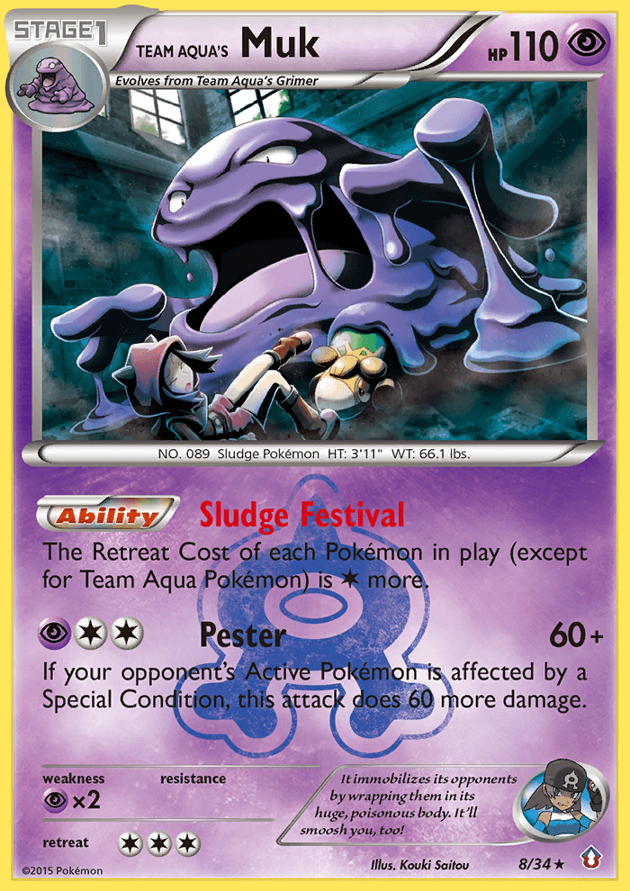 Team Aqua's Muk Double Crisis card
