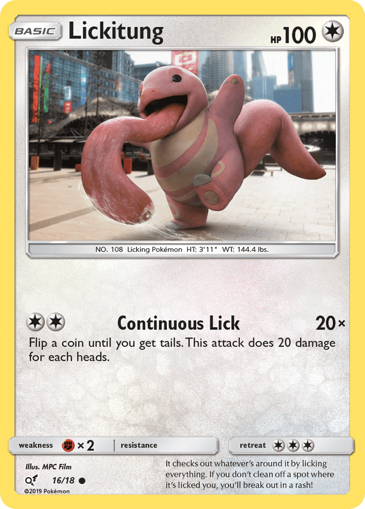 Lickitung Detective Pikachu card