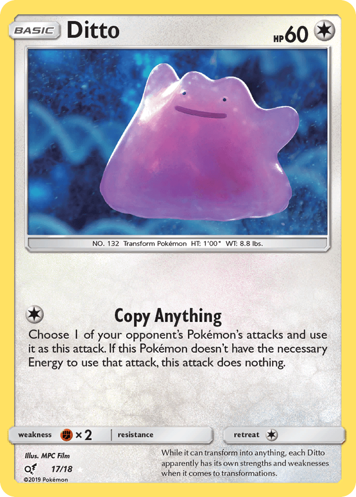 Ditto Detective Pikachu card