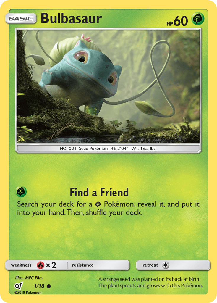 Bulbasaur Detective Pikachu card