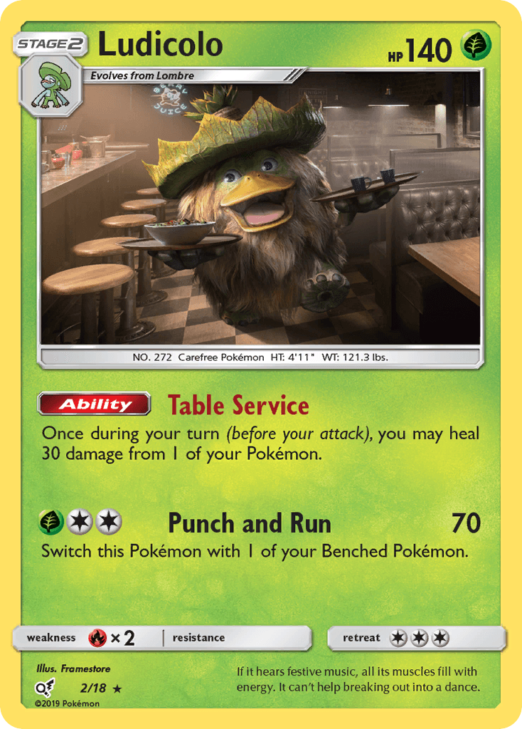 Ludicolo Detective Pikachu card