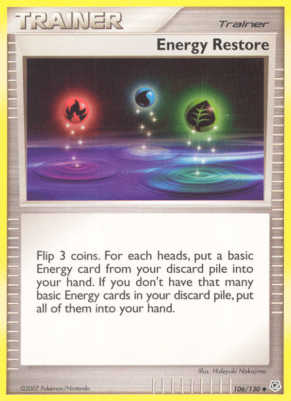 Energy Restore Diamond & Pearl card