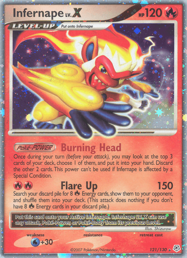 Infernape LV.X Diamond & Pearl card