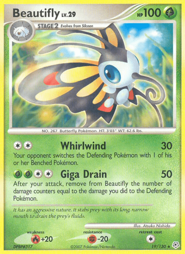 Beautifly Diamond & Pearl card