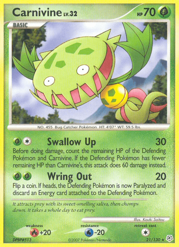 Carnivine Diamond & Pearl card