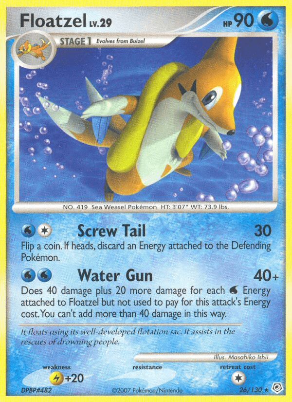 Floatzel Diamond & Pearl card