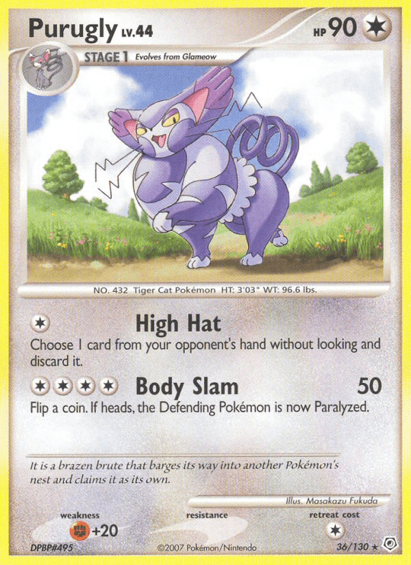 Purugly Diamond & Pearl card
