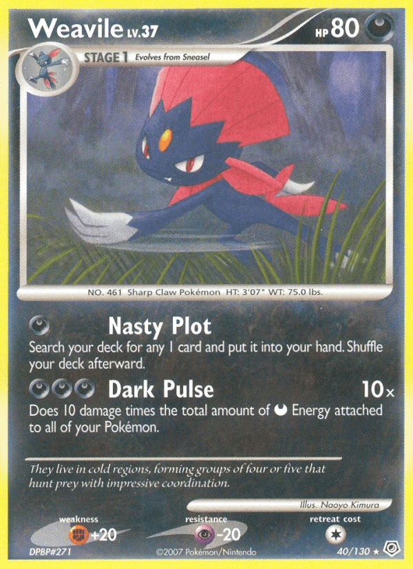 Weavile 寶可夢 card