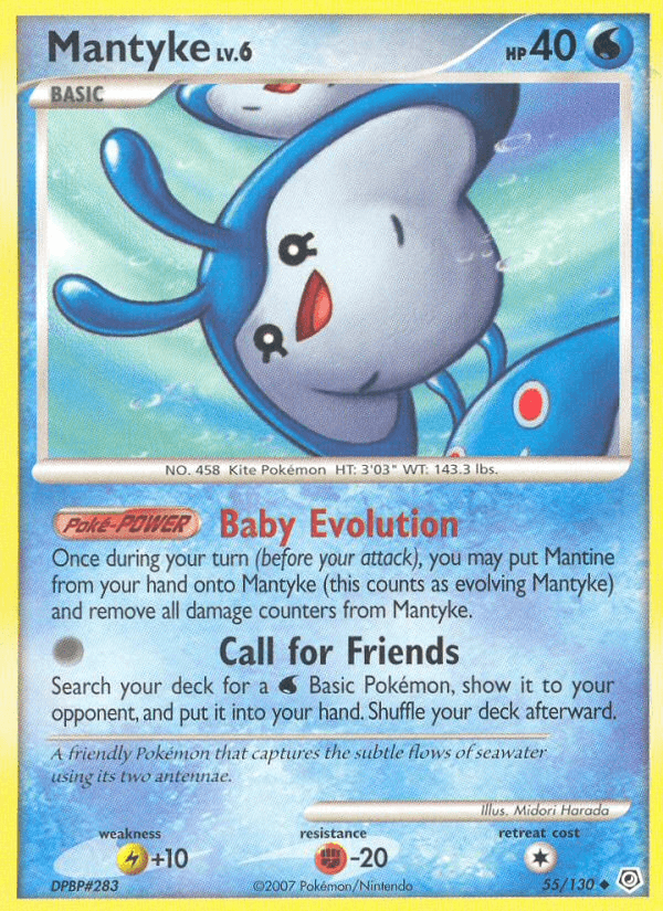 Mantyke Diamond & Pearl card