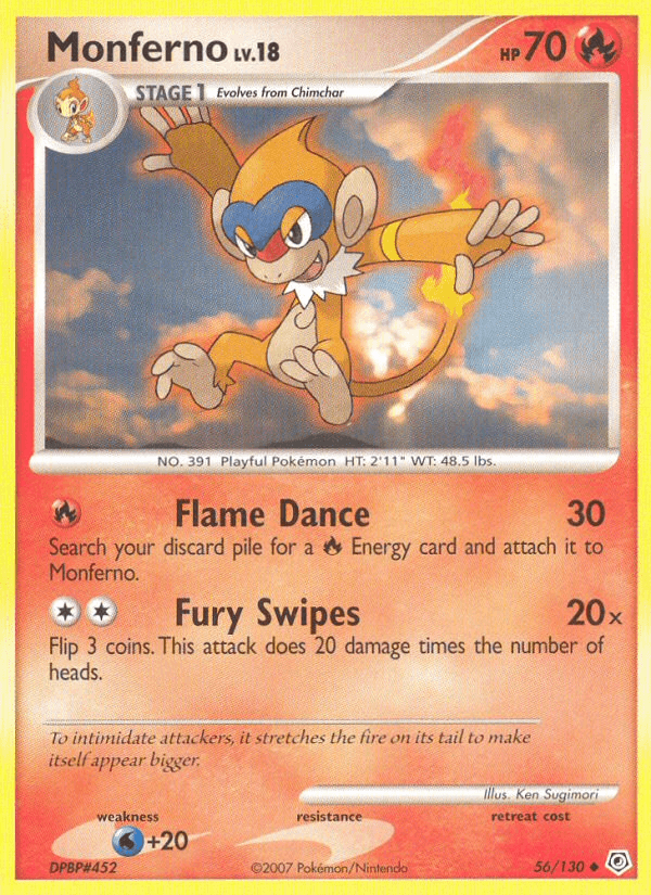 Monferno Diamond & Pearl card