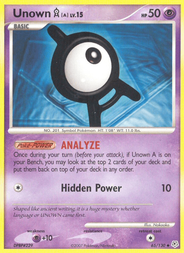 Unown [A] Diamond & Pearl card