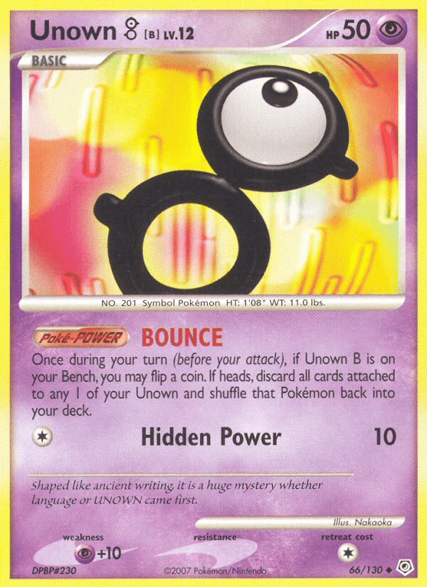 Unown [B] Diamond & Pearl card