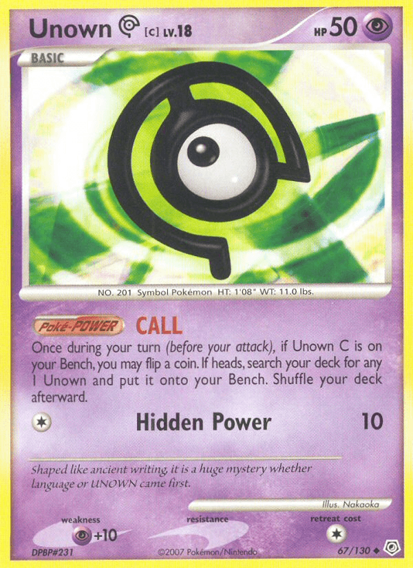 Unown [C] 宝可梦 card
