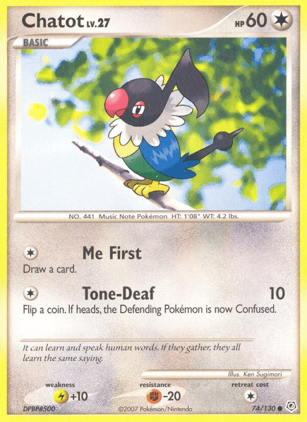 Chatot 寶可夢 card