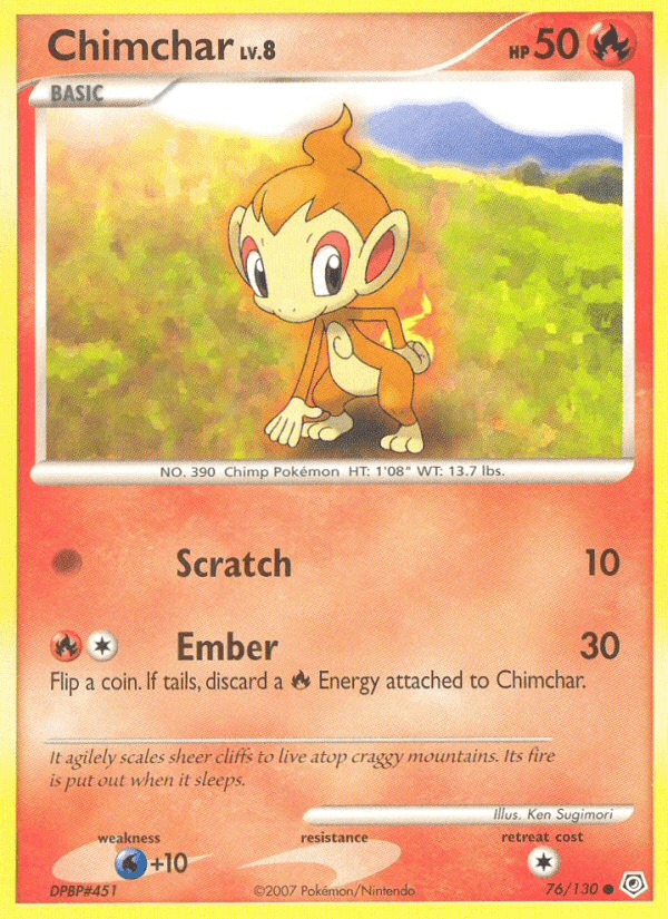 Chimchar 宝可梦 card