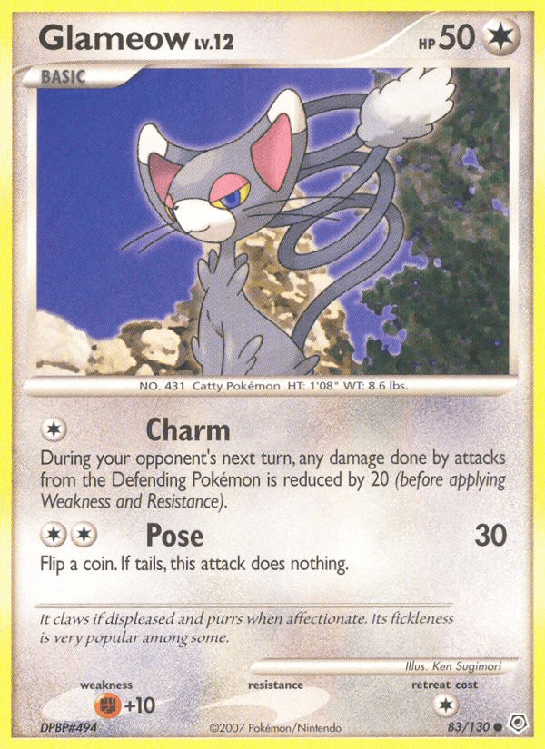 Glameow Diamond & Pearl card