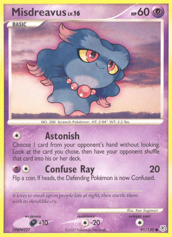 Misdreavus Diamond & Pearl card