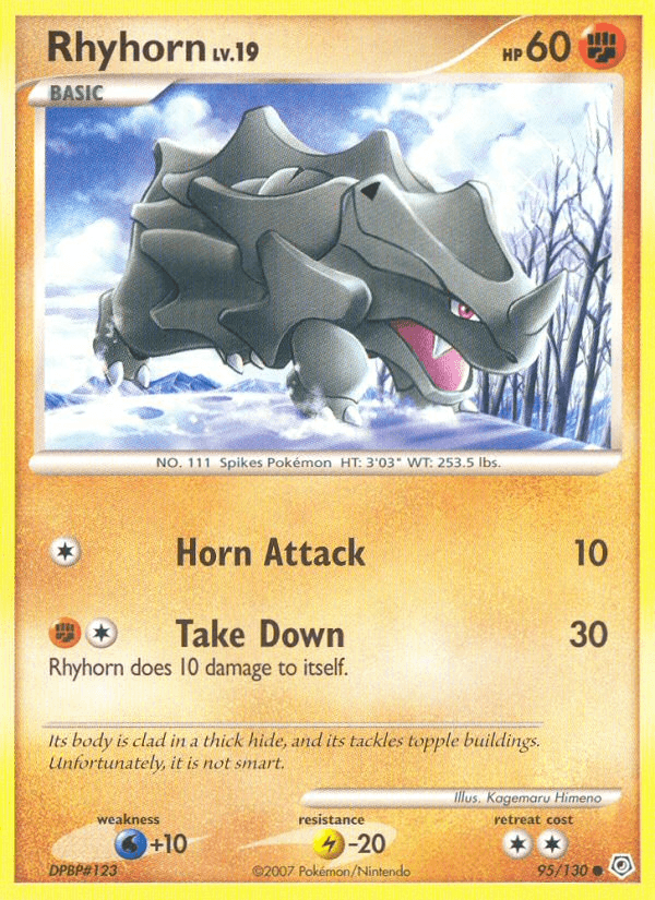 Rhyhorn Diamond & Pearl card