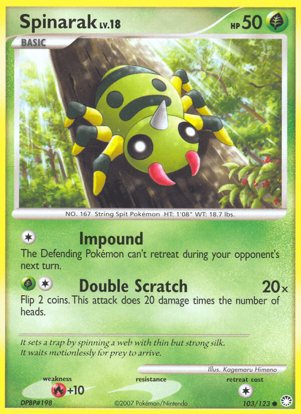 Spinarak Mysterious Treasures card