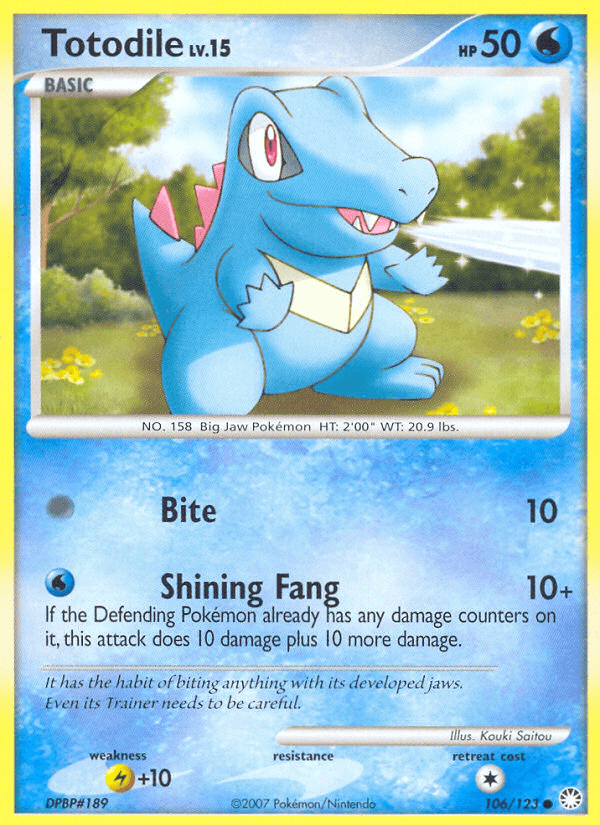 Totodile Mysterious Treasures card
