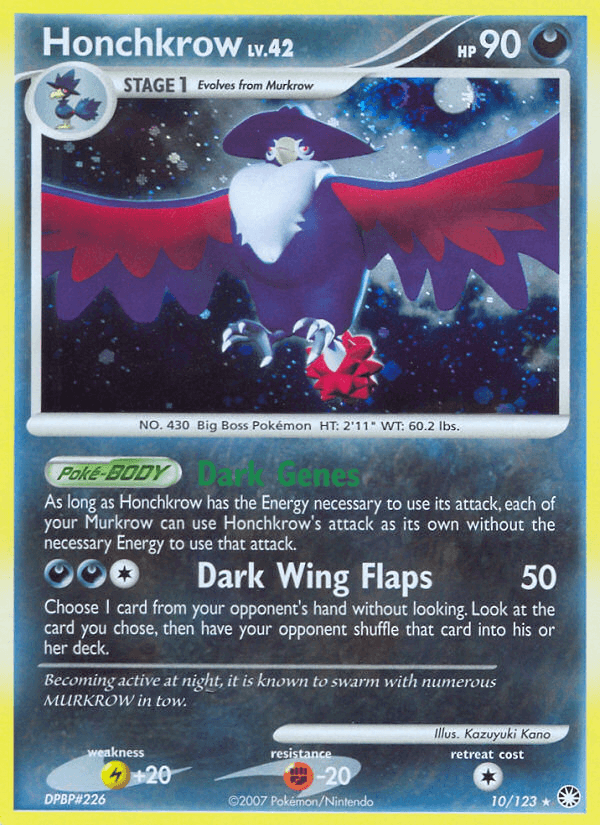 Honchkrow Mysterious Treasures card