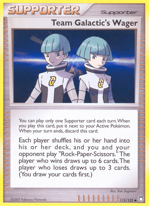 Team Galactic's Wager Mysterious Treasures card