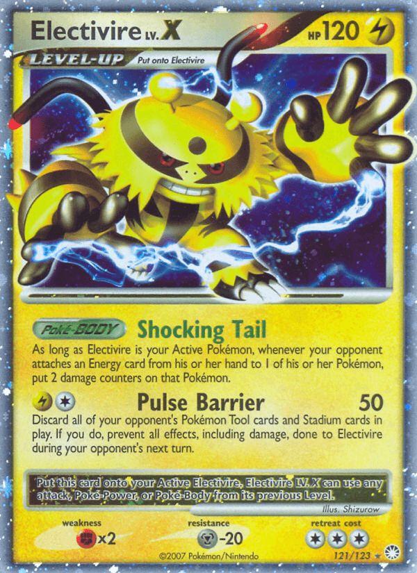 Electivire LV.X Mysterious Treasures card
