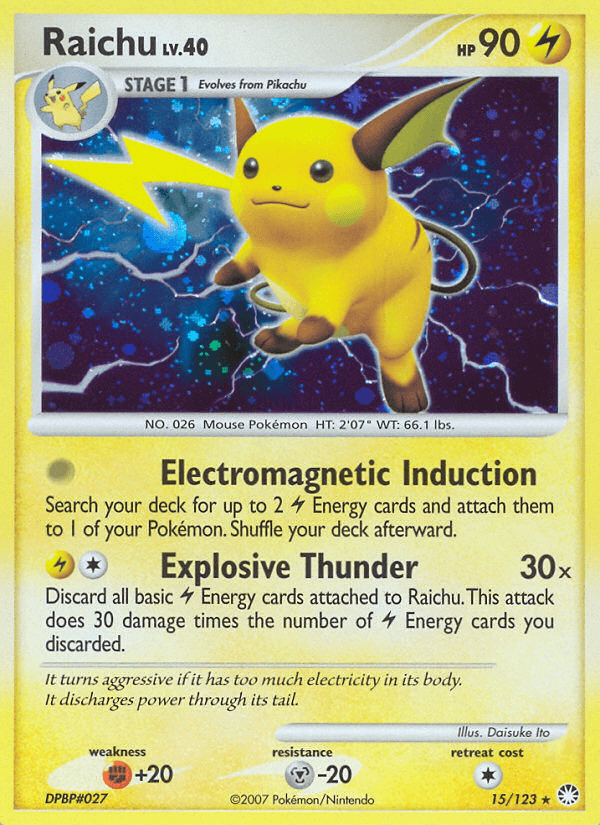 Raichu Mysterious Treasures card