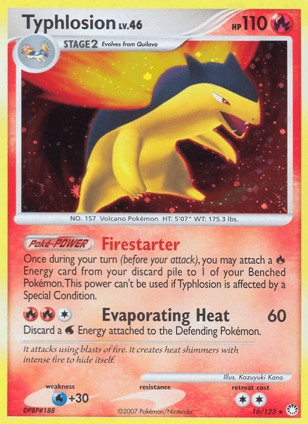 Typhlosion Mysterious Treasures card