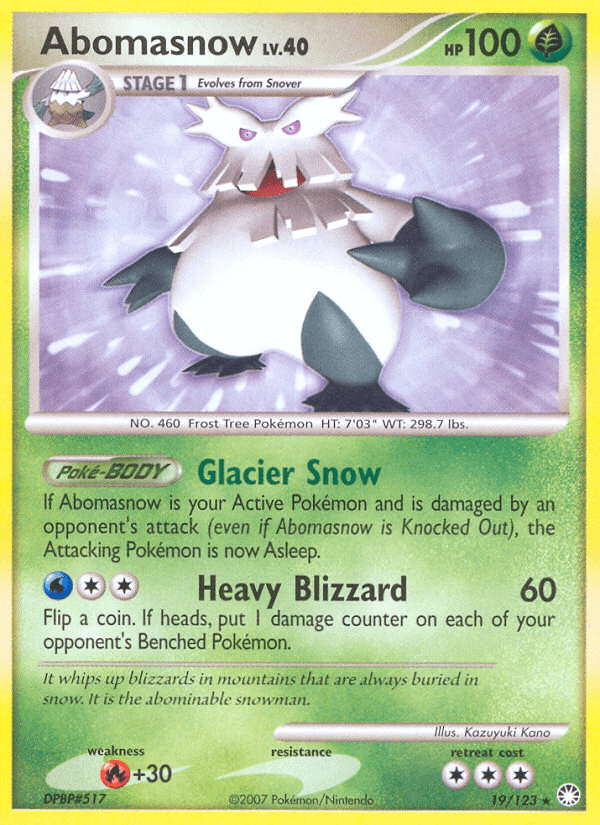 Abomasnow Mysterious Treasures card