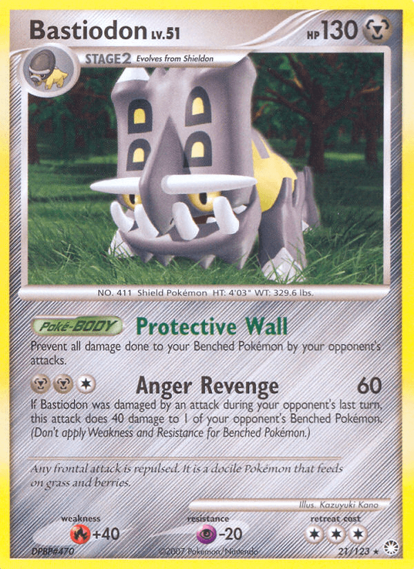 Bastiodon Mysterious Treasures card