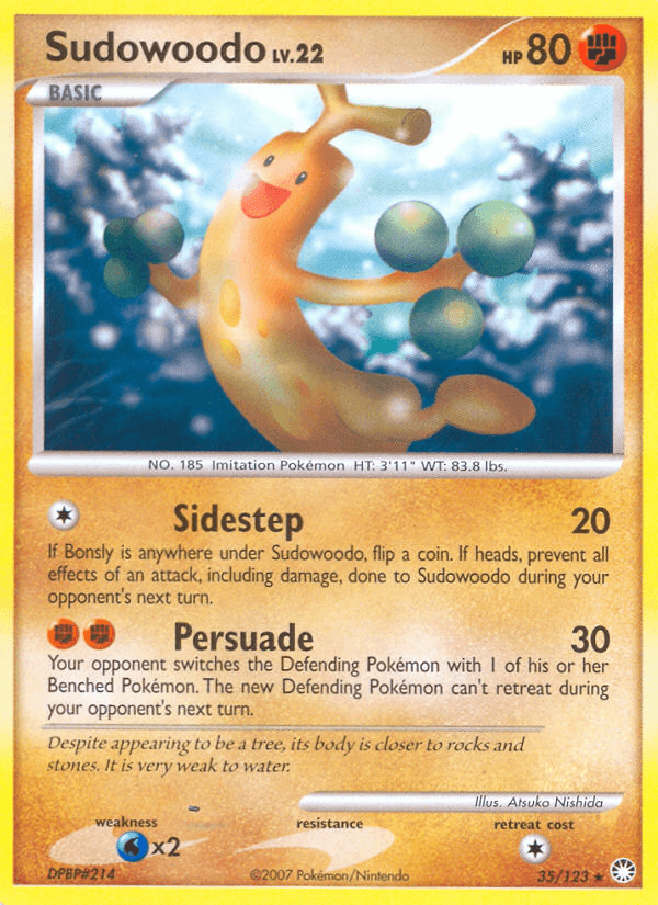 Sudowoodo Mysterious Treasures card