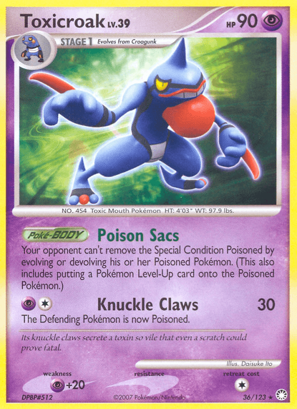 Toxicroak Mysterious Treasures card