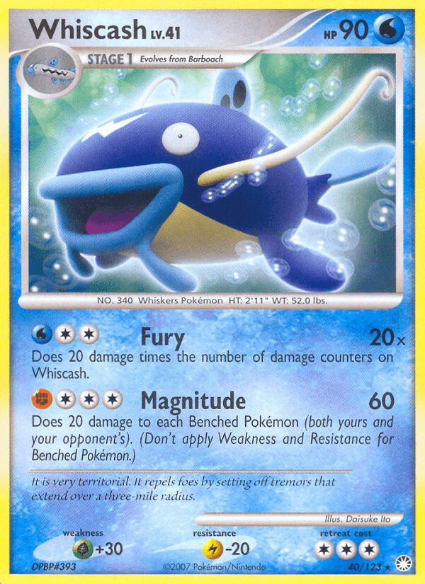 Whiscash Mysterious Treasures card