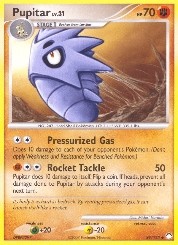Pupitar Mysterious Treasures card