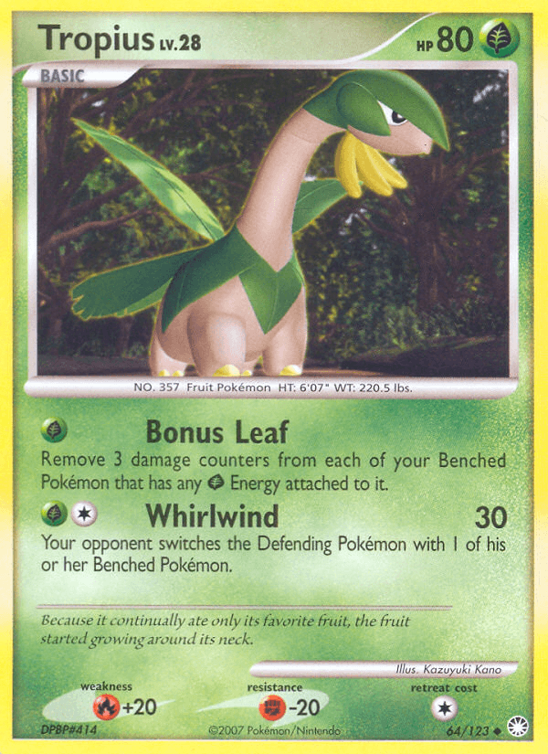 Tropius Mysterious Treasures card