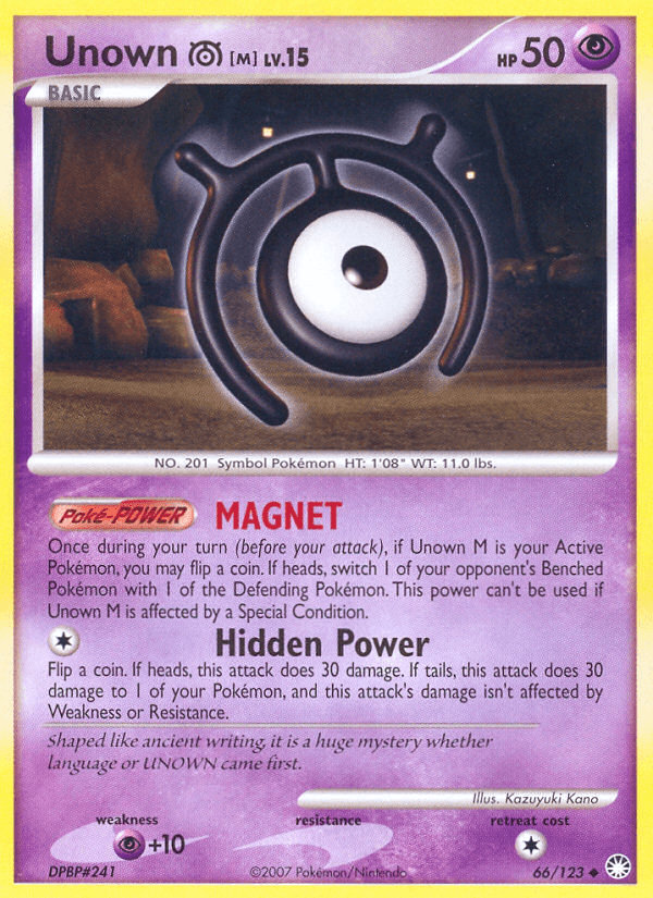 Unown [M] Mysterious Treasures card