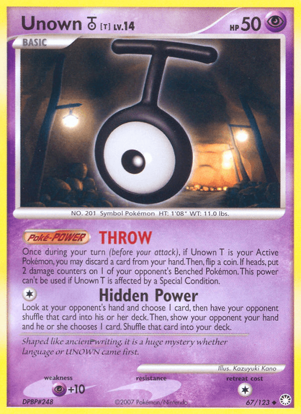 Unown [T] Mysterious Treasures card