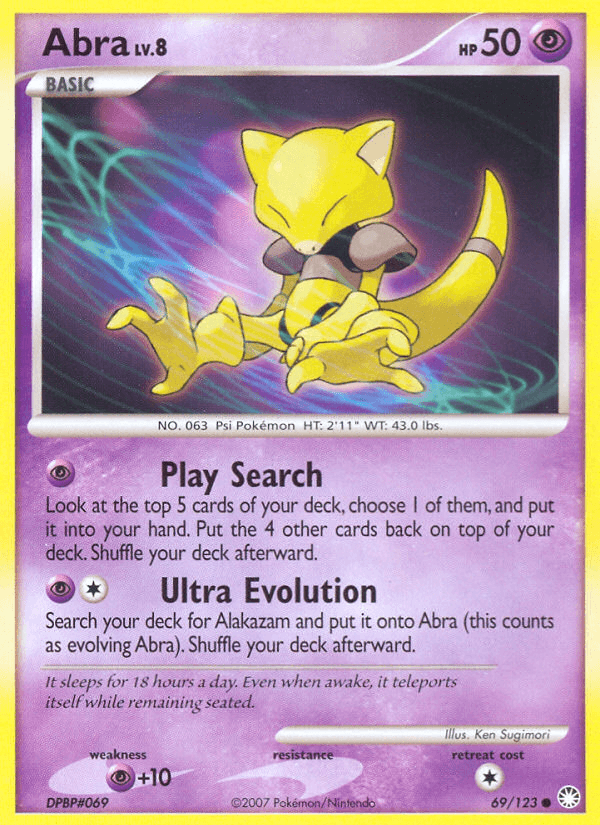 Abra Mysterious Treasures card