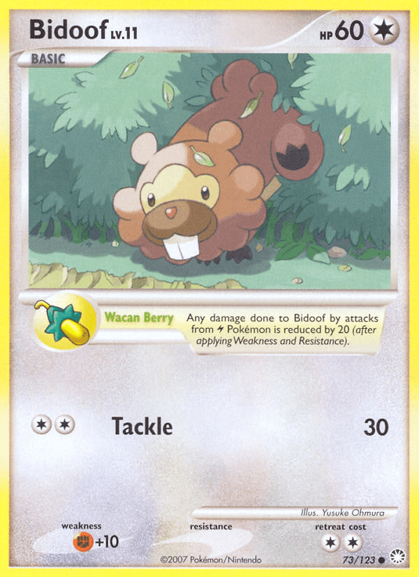 Bidoof Mysterious Treasures card