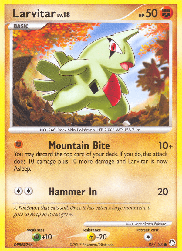 Larvitar Mysterious Treasures card