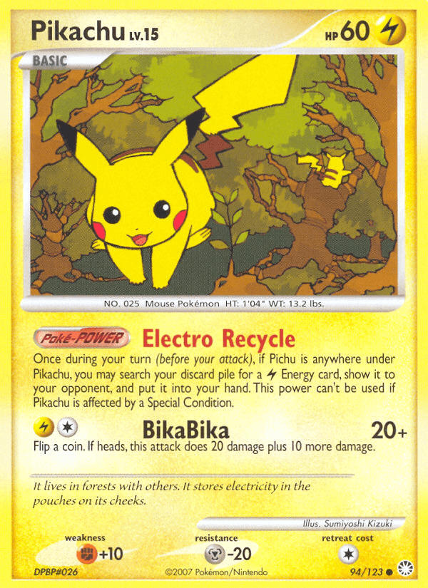 Pikachu Mysterious Treasures card