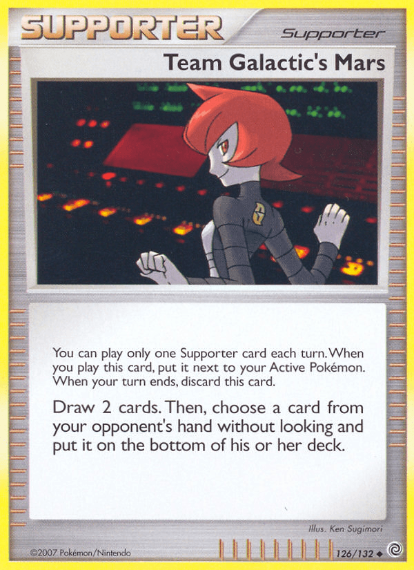 Team Galactic's Mars Secret Wonders card
