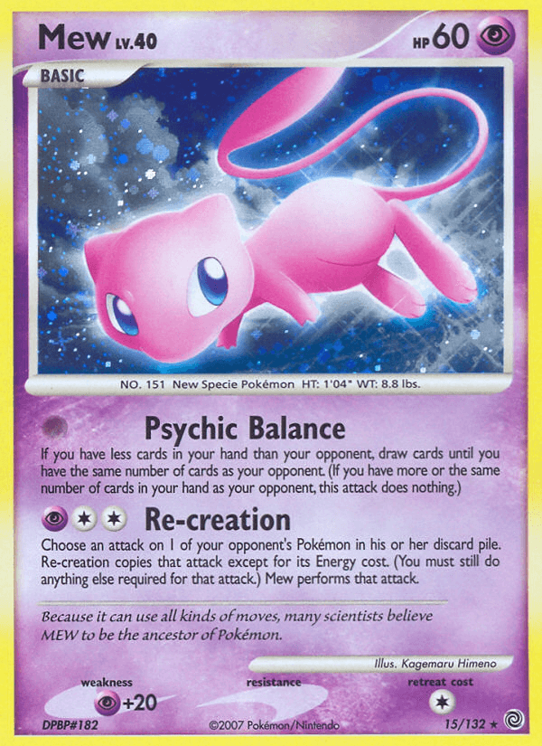 Mew Secret Wonders card