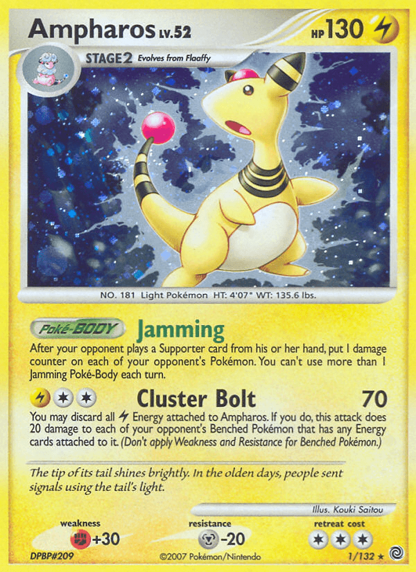 Ampharos Secret Wonders card