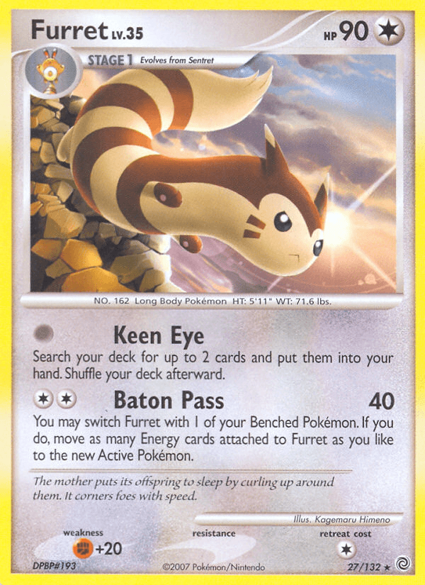 Furret Secret Wonders card