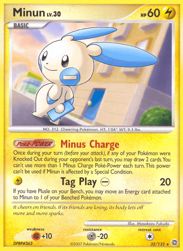 Minun Secret Wonders card
